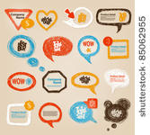 hand drawn speech bubbles...