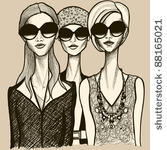 vector illustration of three...
