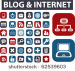 blog   internet buttons. vector
