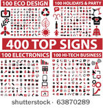400 top signs. vector