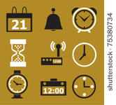 time   clock icons  signs ...