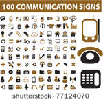 100 communication icons   signs ...