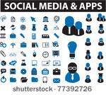 social media   apps icons ...