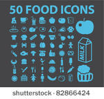 50 food icons  signs  vector...