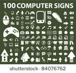 100 computer icons  signs ...