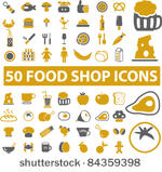 50 food shop icons  signs ...