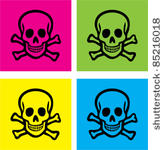 colorful skull icons  signs ...