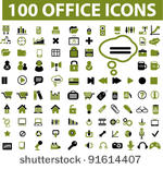 100 office icons set  vector...