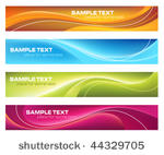 four colorful banners