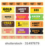 vintage cinema tickets. big...