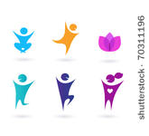 collection o human icons   yoga ...