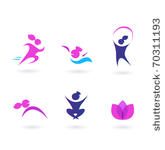 women  sport and wellness icons ...