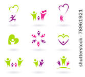 people abstract icons isolated...