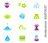 wellness  spa and nature vector ...