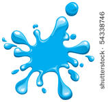 blue water splash