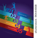 abstract number line background