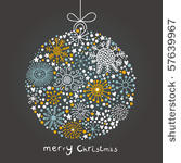 christmas ball in cartoon style
