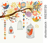 romantic floral background with ...