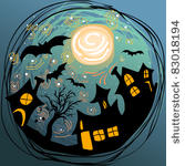 halloween illustration with...