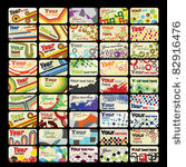 set of 45 horizontal retro...