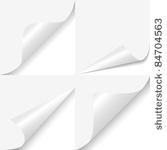 set of four curled corners of...