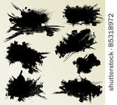 set of ink stains