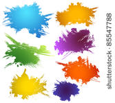 set of ink stains