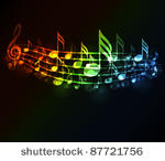 dark music theme with notes...