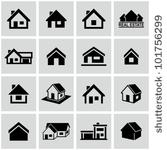houses icons set. real estate.