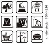 set energy icons of various...