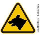 guard dogs warning sign. vector ...
