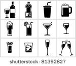 vector black drinks   beverages ...