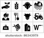 agriculture and farming icons....