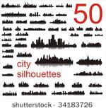 city silhouettes of the most...