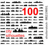 city silhouettes of the most...
