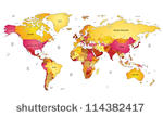 multicolored world map. vector...