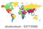 detailed vector world map of...