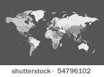 detailed vector world map of...