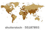 detailed vector world map of...
