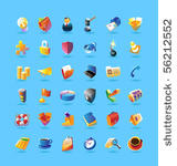 realistic colorful vector icons ...