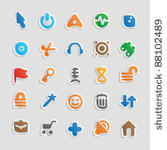 sticker button set. icons for...