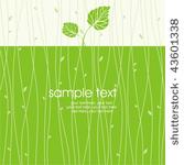 card with stylized leaf