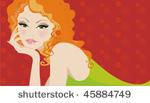girl with curly red hair