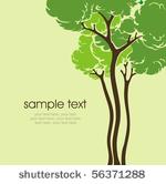 card with stylized tree and text