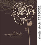 card with vector stylized rose