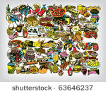 tasty food vector bg