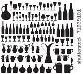 wine ware silhouettes