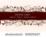 illustration of floral greeting ...