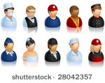 set of peoples icons