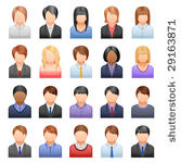 set of icons representing people